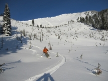 Hilda Hut ski terrain