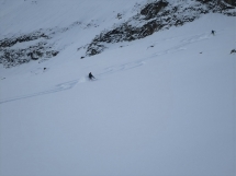 powder skiing at Hilda Hut