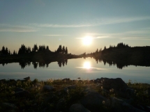 sunset on Naumulten Lake