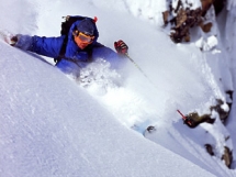 Chad Sayers skiing