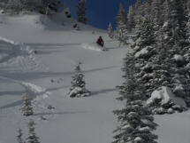 Powder skiing at Valkyr Lodge